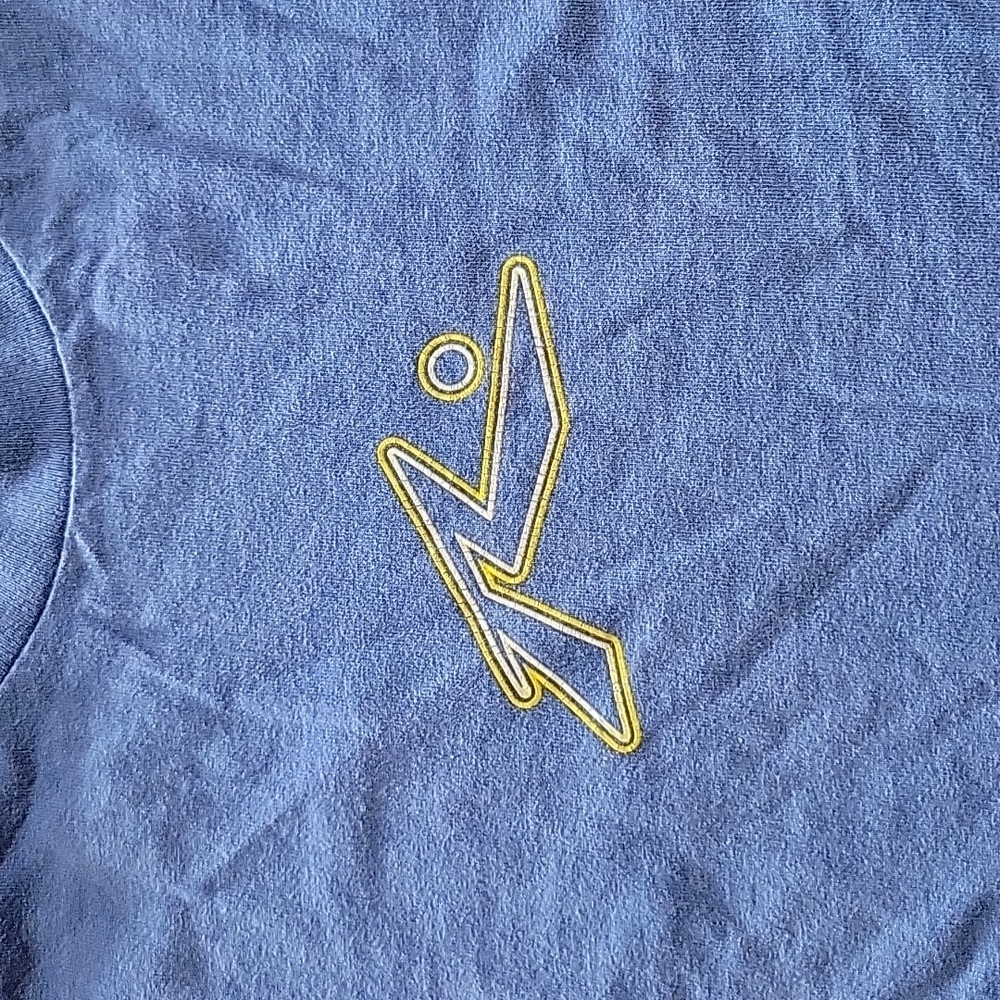 RUSTY Mens Blue Graphic Short Sleeve T Shirt Size M Surf Skate Board